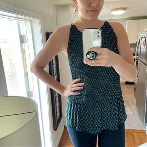 Loft flowy dark teal top.